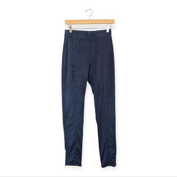 NWT Max Mara Leisure Blue Faux Suede Brera Carrot Pants Size S